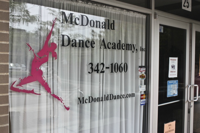 Mcdonald Dance Academy; Vinyl Lettering